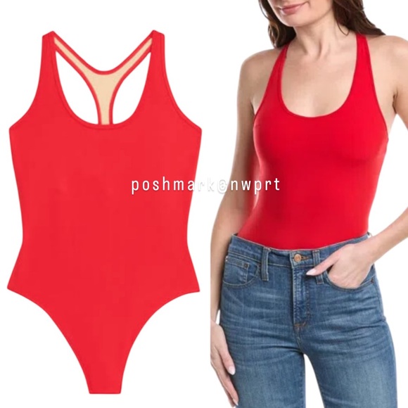 SPLITS59 ♥️ Suki Bodysuit Racerback Tank Pirate Red S Small - Picture 2 of 10
